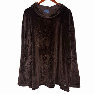 Vintage Polo Ralph Lauren Pajamas Men XL Chocolate Brown Sleepwear Velour